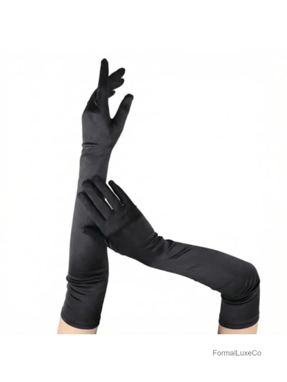 Women's Satin Elbow Length Opera Gloves Long Formal Party Accessory
